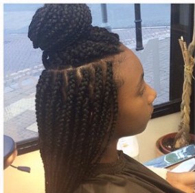 Box braids, profile